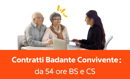 Contratto badante convivente da 54 ore (BS e CS): cosa prevede