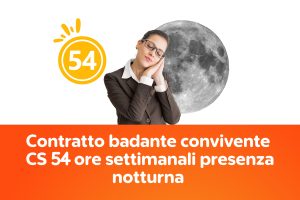 Contratto badante convivente CS 54 ore settimanali presenza notturna 